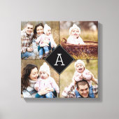 Monogram Diamant Aangepaste Fotocanvas Canvas Afdruk (Voorkant)