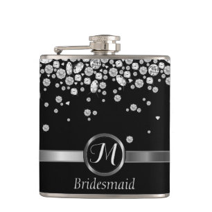 Monogram Diamond - Bridesmaid Heupfles