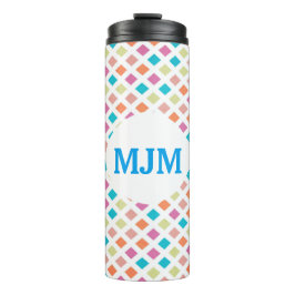Monogram Diamond Pattern Thermal Tumbler Thermosbeker
