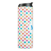 Monogram Diamond Pattern Thermal Tumbler Thermosbeker (Gedraaid links)