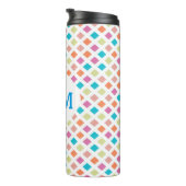 Monogram Diamond Pattern Thermal Tumbler Thermosbeker (Geroteerd rechts)
