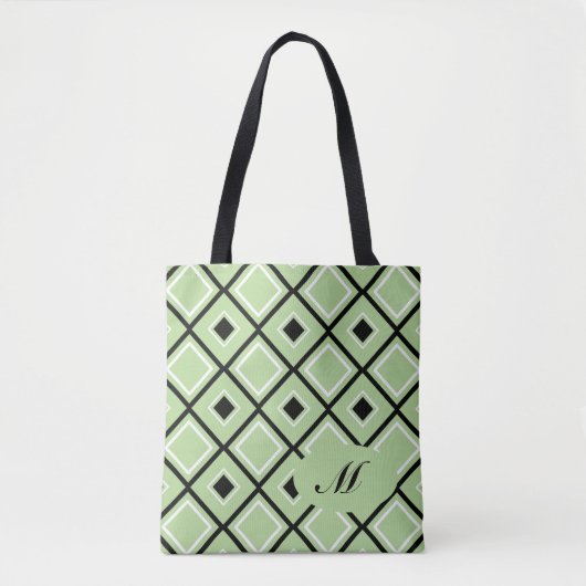 Monogram Diamond Pattern Tote Bag (Voorkant)