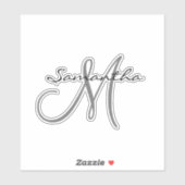Monogram Die-Cut Aangepast Gepersonaliseerd Sticker (Vel)