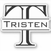 Monogram Die Cut Custom Personalized Sticker (Voorkant)