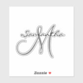 Monogram Die Cut Custom Sticker (Vel)