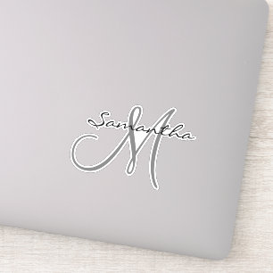 Monogram Die Cut Custom Sticker