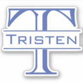 Monogram die op maat gesneden Aangepaste sticker (Voorkant)