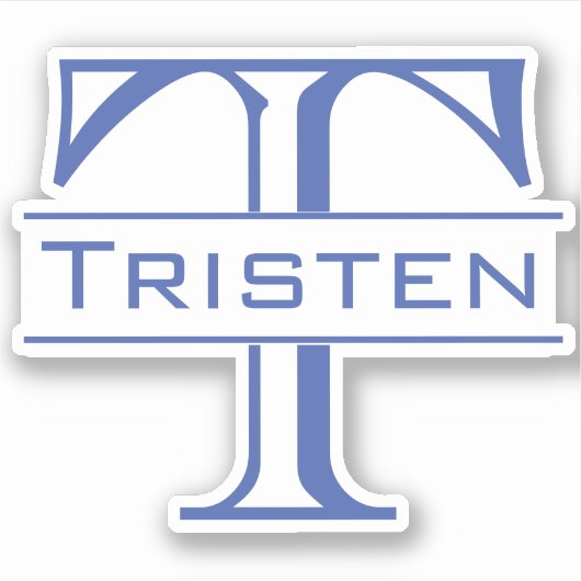 Monogram die op maat gesneden Aangepaste sticker (Voorkant)