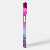 Monogram Diep Roze Holografische Glitter Case-Mate iPhone Case (Achterkant / Rechts)