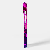 Monogram Diep Roze Holografische Glitter Case-Mate iPhone Case (Achterkant / Links)