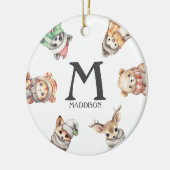 Monogram Dier Kerstboom Ornament (Links)