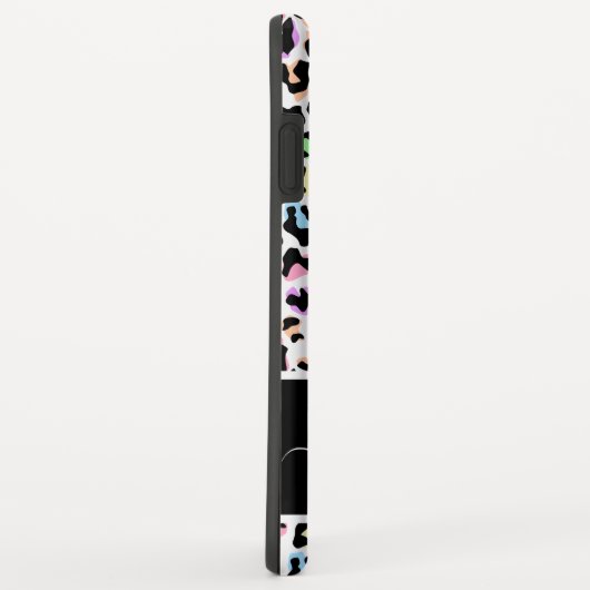 Monogram Dierenprint Leopard Girly Case-Mate iPhone Case (Achterkant/rechts)