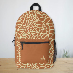Monogram dierlijk Giraffe huidpatroon Bedrukte Rugzak