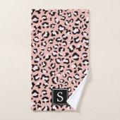 Monogram - Dierlijke afdruk, gepotte luipaard - Ro Bad Handdoek (Handdoek)