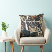 Monogram dierprint luipaard patchwork patroon  kussen (Stoel)