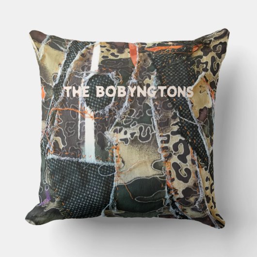 Monogram dierprint luipaard patchwork patroon  kussen (Voorkant)