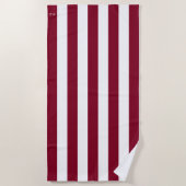 Monogram dikke verticale strepen Bourgogne gestree Strandlaken (Voorkant)