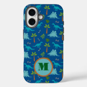 Monogram Dinosaurus iPhone / iPad hoesje (Achterkant)