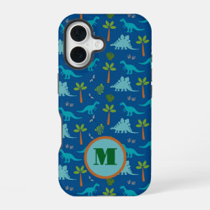 Monogram Dinosaurus iPhone / iPad hoesje iPhone 16 Hoesje