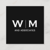 Monogram | Directeur Vierkante Visitekaartje (Voorkant)