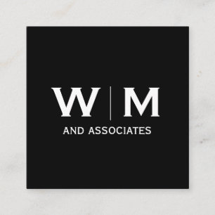 Monogram   Directeur Vierkante Visitekaartje