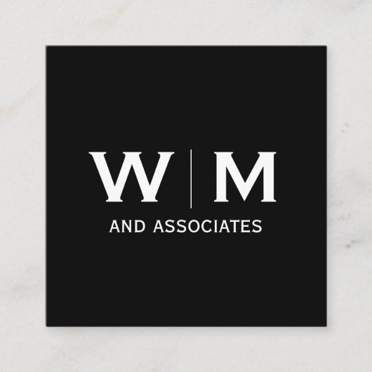 Monogram | Directeur Vierkante Visitekaartje (Voorkant)