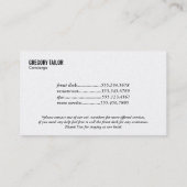 Monogram | Directeur Visitekaartje (Achterkant)