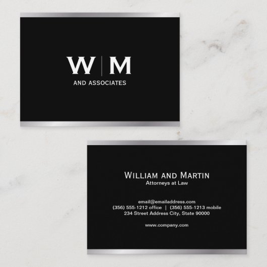 Monogram | Directeur Visitekaartje (Voorkant / Achterkant)