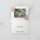 Monogram Disco Ball Weddenschap Foto Inside Bedankkaart (Binnen)