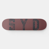 Monogram Distress Cool Cadet Blue Deep Coffee Persoonlijk Skateboard (Horizontaal)