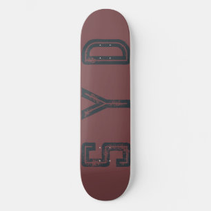 Monogram Distress Cool Cadet Blue Deep Coffee Persoonlijk Skateboard