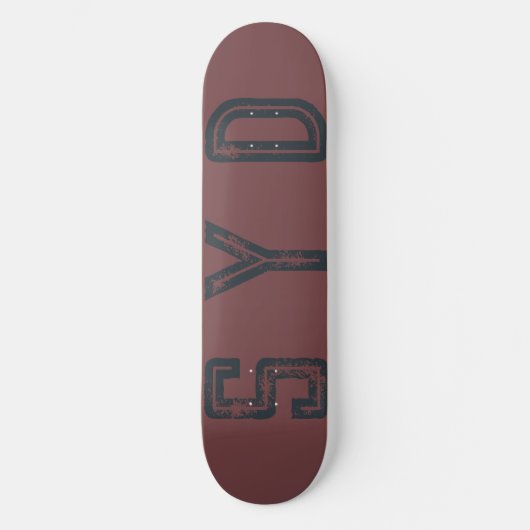 Monogram Distress Cool Cadet Blue Deep Coffee Persoonlijk Skateboard (Voorkant)