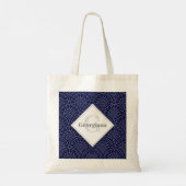 Monogram Ditsy Winter Snow Angels Sneeuwmannen Art Tote Bag (Achterkant)