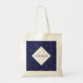 Monogram Ditsy Winter Snow Angels Sneeuwmannen Art Tote Bag (Voorkant)