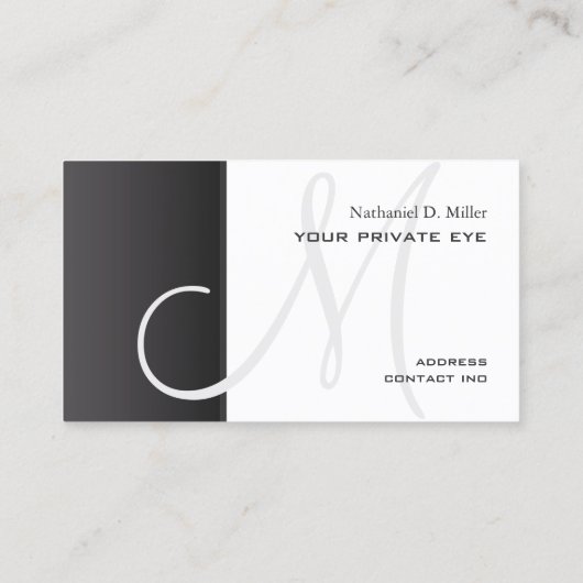 Monogram DIY gerookte as Visitekaartje (Achterkant)