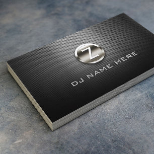 Monogram DJ Professional Steel Metallic Visitekaartje