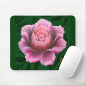Monogram DK Groene Roze Bloem Muismat (Met muis)