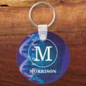 Monogram DNA Fingerprint Science Sleutelhanger (Achterkant)
