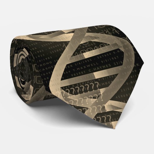 Monogram DNA ID Wetenschap Stropdas (Opgerold)