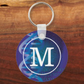 Monogram DNA-vingerafdrukwetenschap Sleutelhanger (Voorkant)