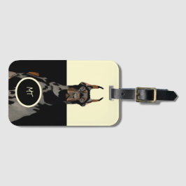 Monogram Doberman Pincher Classic Bagagelabel