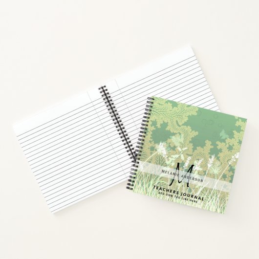 Monogram Docenten Bedankt Eind van het Jaar Cadeau Notitieboek (Binnen)