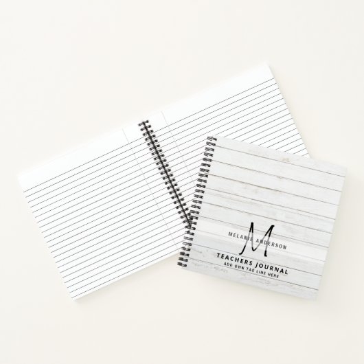 Monogram Docenten Bedankt Eind van het Jaar Cadeau Notitieboek (Binnen)