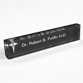 Monogram Doctor Desk Name Bord Naambordje