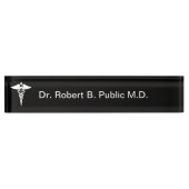 Monogram Doctor Desk Name Bord Naambordje (Voorkant)