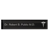 Monogram Doctor Desk Name Bord Naambordje (Voorkant)