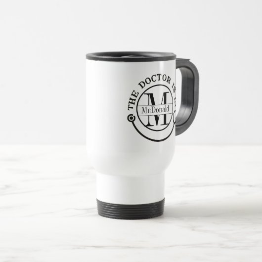 Monogram Doctor in de Revel Mug Reisbeker (Voorkant rechts)