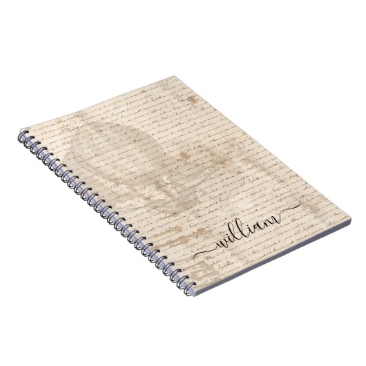 Monogram documentscript luchtschip notitieboek (Rechterzijde)