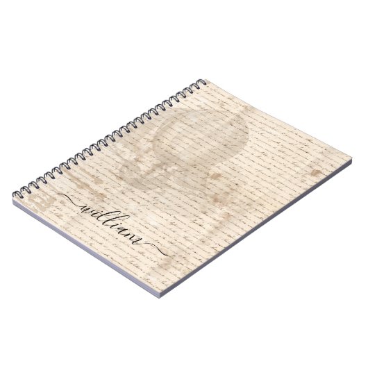 Monogram documentscript luchtschip notitieboek (Linkerzijde)