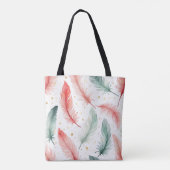 Monogram Doezelontwerp in Rood, Groen & Goud Tote Bag (Achterkant)